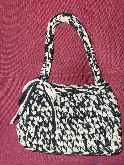 Handtas - Beige en Zwart